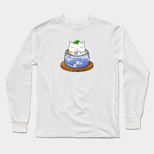 Chubby Cat Chawanmushi Long Sleeve T-Shirt